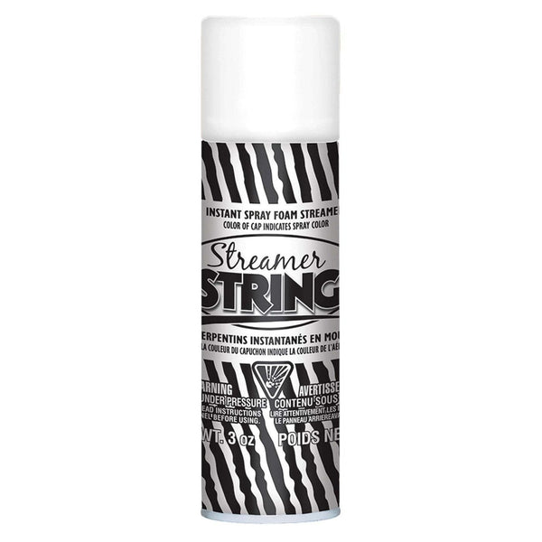 White Streamer String 3Oz Silly String / Fun String