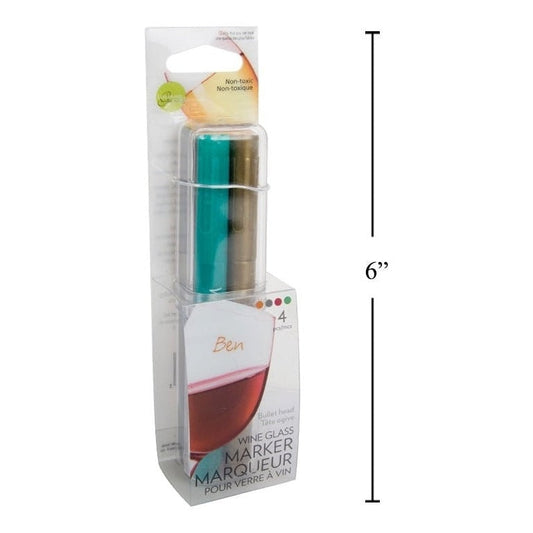 Wine Glass Markers - 4Pc