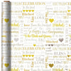 Word Wedding Foil Jumbo Gift Wrap