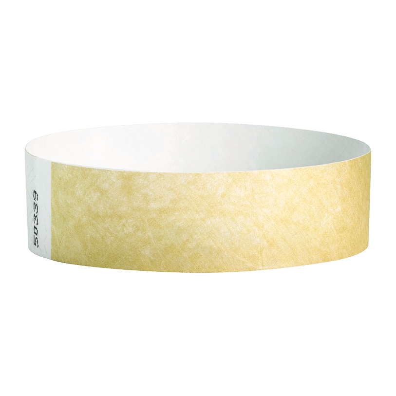 Wrist Ticket - 100 Count Gold 3/4"
