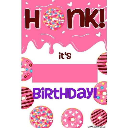 Yard Sign - Fill-In-The-Blank Donut Birthday