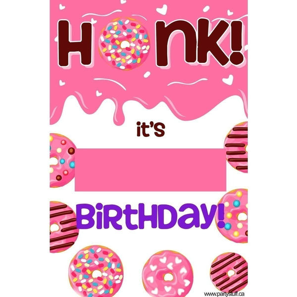 Yard Sign - Fill-In-The-Blank Donut Birthday